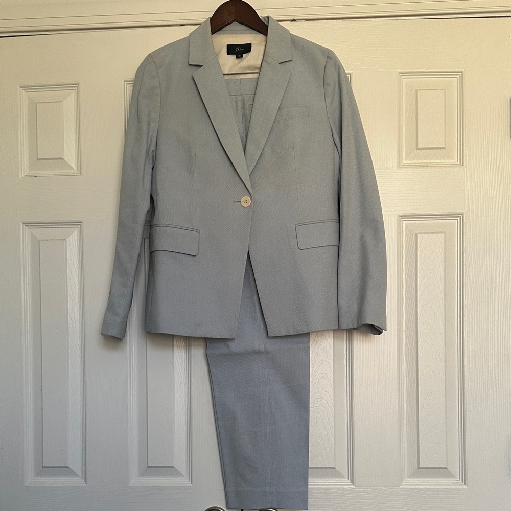 {J Crew} Light Blue Women's Blazer & Trouser Suit